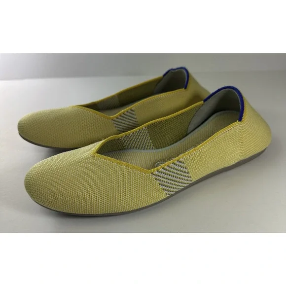 Rothy's Round Toe The Flat Ballet Slip On Knit Shoes Sunshine Yellow Women's 7.5 - Picture 14 of 16